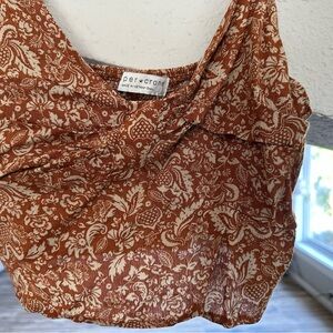 Paper Crane Brown Floral Blouse